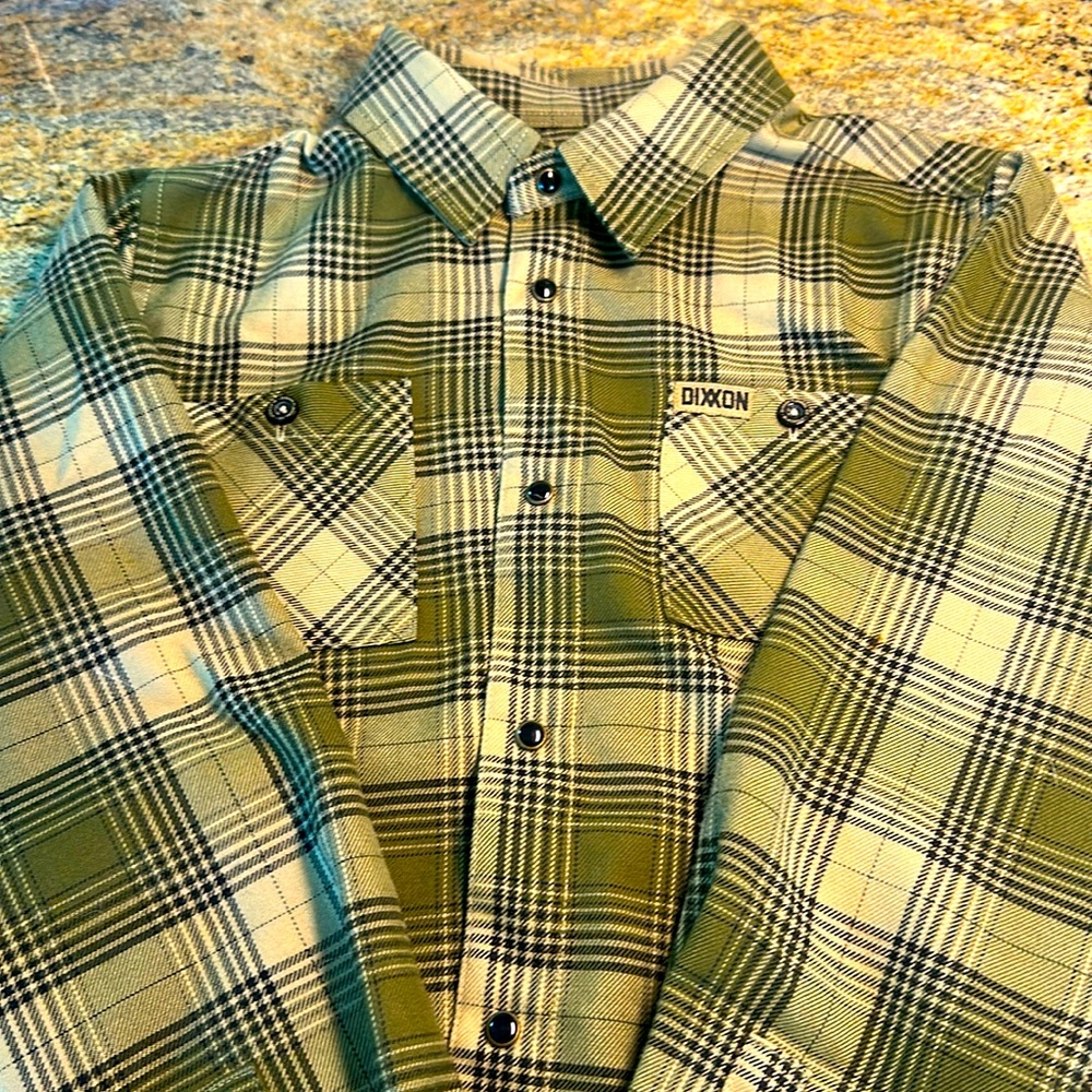 Dixxon Flannel Boys Size M Green Plaid